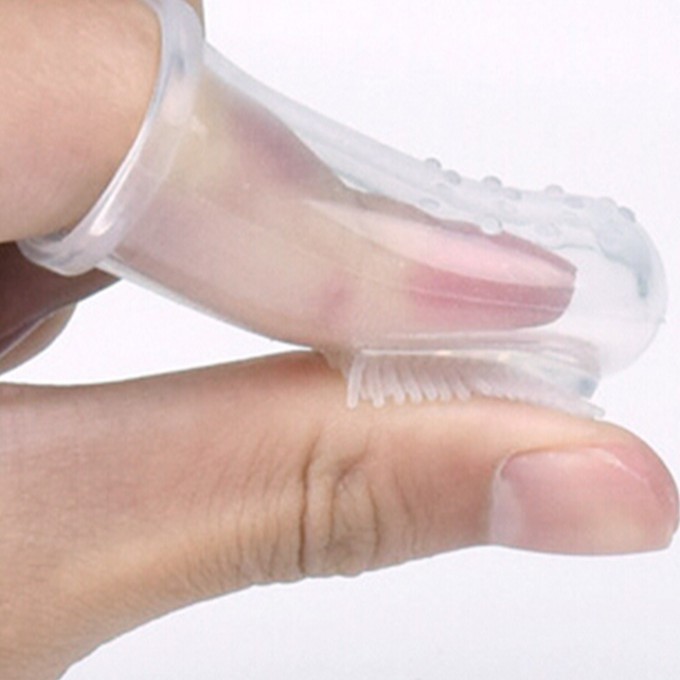 ถูกที่สุด!! แปรงซิลิโคนสวมนิ้ว พร้อมกล่อง 3 สี นุ่มพิเศษสำหรับเด็ก แปรงฟันสวมนิ้ว เด็ก ซิลิโคน พร้อมส่ง - รูปที่ 2