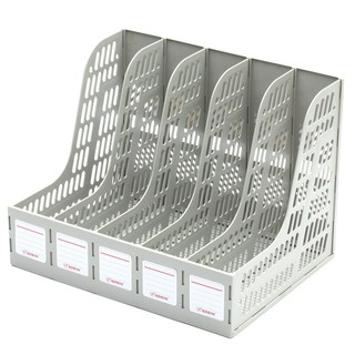 กล่องเอกสารพลาสติก 5 ช่อง สีเทา โรบิน 125/5-Compartment Plastic Document Box Gray Robin 125