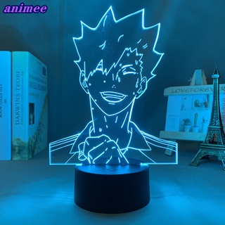 โคมไฟ Led รูปการ์ตูนอนิเมะ Haikyuu Tetsuro Kuroo 3d RGB เปลี่ยนสีได้ สําหรับตกแต่งห้อง