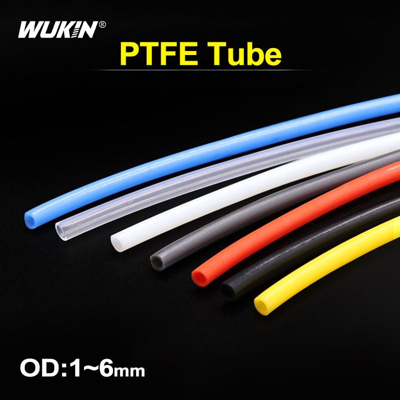 1 เมตร PTFE หลอด ID 0.5 1 2 3 4 มม.OD 1 2 3 4 5 6 มม.Multicolor ท่อฉนวนสําหรับ 3D ชิ้นส่วนเครื่องพิมพ์ท่อ Bowden J-head