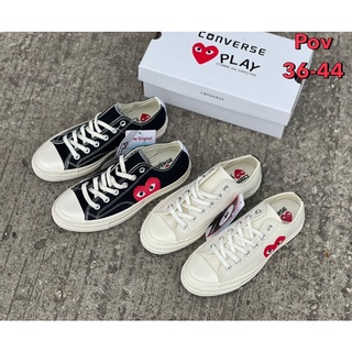 COMME Des GARCONS PLAY x Converse Chuck Taylor (ฟรีกล่อง) ♥️ จ่ายเงินปลายทางได้