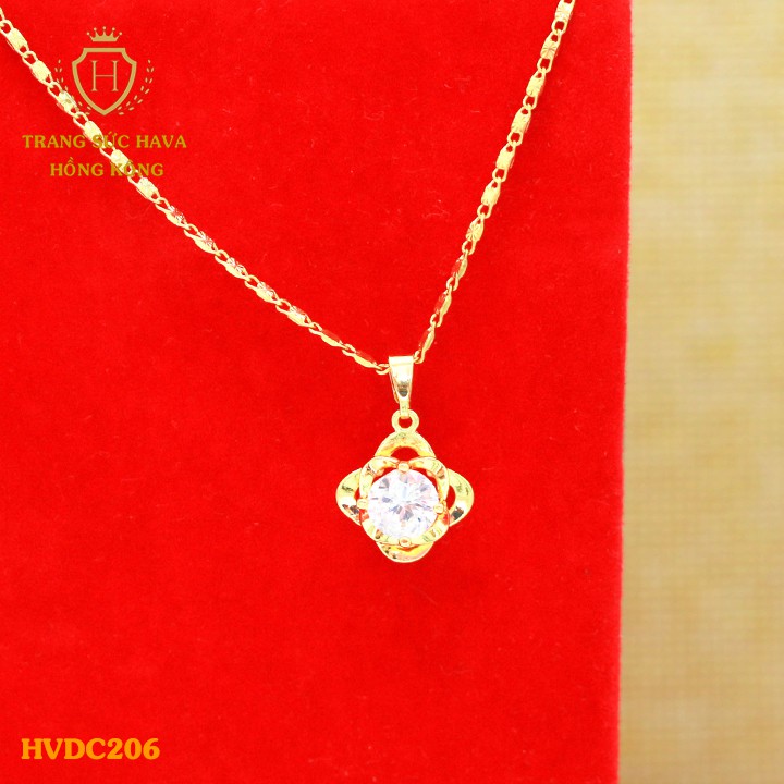 สร้อยคอและสร้อยคอของผู้หญิงพร้อมหินชุบทองคุณภาพสูง - Hava Hong Kong Jewelry - HVDC206