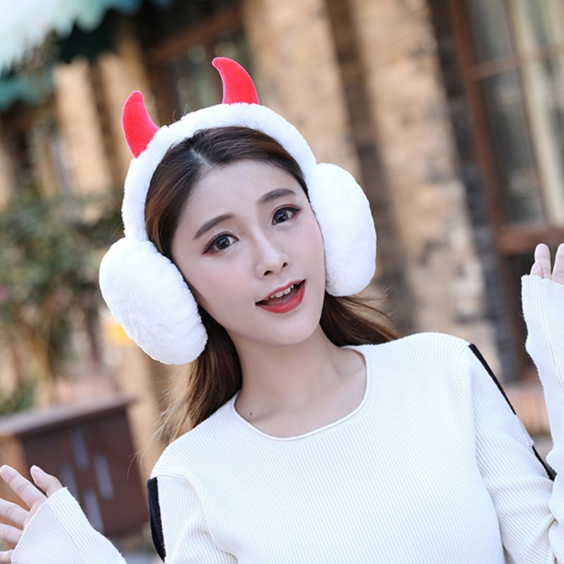 Fnau Ear Muffs สําหรับผู้หญิงน่ารัก Ear Muffs พับฤดูหนาวหูอุ่นพร้อมแตร