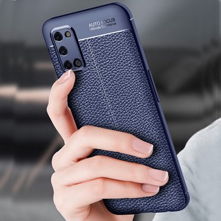 เคสโทรศัพท์กันกระแทกซิลิโคนสำหรับ OPPO RENO 4Z RENO4 Z 5G RENO4Z A52 A92 A92S A31 A12 A8 Findx2 x2pro เคสกันกระแทกหลังแบบหนังลิ้นจี่รุ่นหลังนิ่มคสหนัง Soft Silicone Shockproof Case Cover