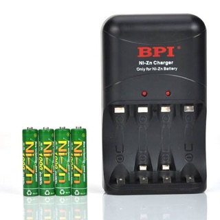 [ของแท้ 💯%] ที่ชาร์จถ่าน ที่ชาร์จแบตเตอรี่ BPI NI-ZN Alkaline 1.6 V AA/AAA