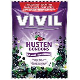 Vivil Husten Bonbons Blackcurrant 75g. วิวิลฮัสเท่นบอนบอนแบล็คเคอแรนท์ 75 กรัม