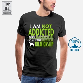 เสื้ เสื้อยืด ผ้าฝ้าย พิมพ์ลายการ์ตูนอนิเมะมังงะ Not Addicted To Belgian Malinois สไตล์ฮิปฮอป ของขวัญวันฮาโลวีน สําหรับผ