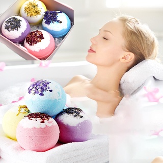 บาธบอมตีฟอง bath bomb bubble bath บาธบอมบ์ essential oil กลีบดอกไม้