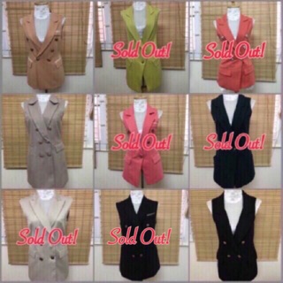 เสื้อสูท Blazer แขนกุด