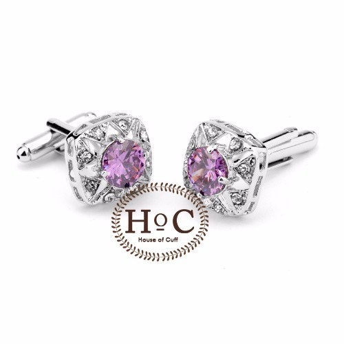 KEMEJA CUFFLINK CUFFLINKS FRENCH CUFF SHIRT BUTTON CUFF STAR PURPLE STUDDED CUFFLINKS