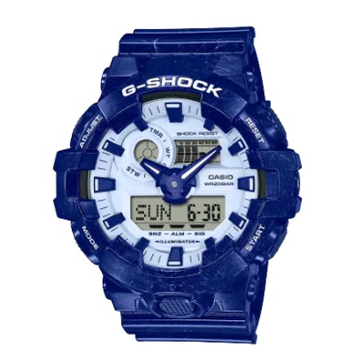 นาฬิกา g shock อะนาล็อก-ดิจิตอล ซีรีส์ GA-700 GA-700BWP-2A