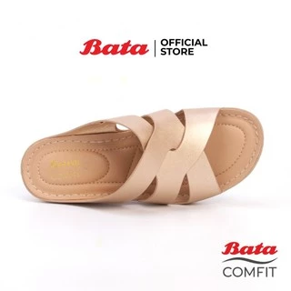 Bata รองเท้าเพื่อสุขภาพ รองเท้าเพื่อสุขภาพแบบสวม ส้นตึก รองรับน้ำหนักเท้า สำหรับผู้หญิง สีเบจ รหัส 7618685