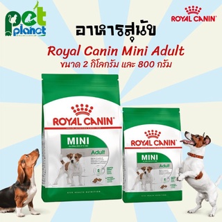 [2kg.][800g.] อาหารสุนัข Royal Canin Mini Adult โรยัลคานิน อาหารสำหรับ สุนัข สุนัขทุกสายพันธุ์อาหารหมา อาหาร สุนัข หมา