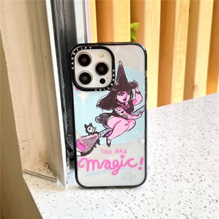 Casetify 【Magical girl】เคสโทรศัพท์มือถือ อะคริลิค TPU พลาสติก กันกระแทก ลายตัวอักษร สําหรับ iPhone 14 plus 14 pro Max 13 12 pro Max 11
