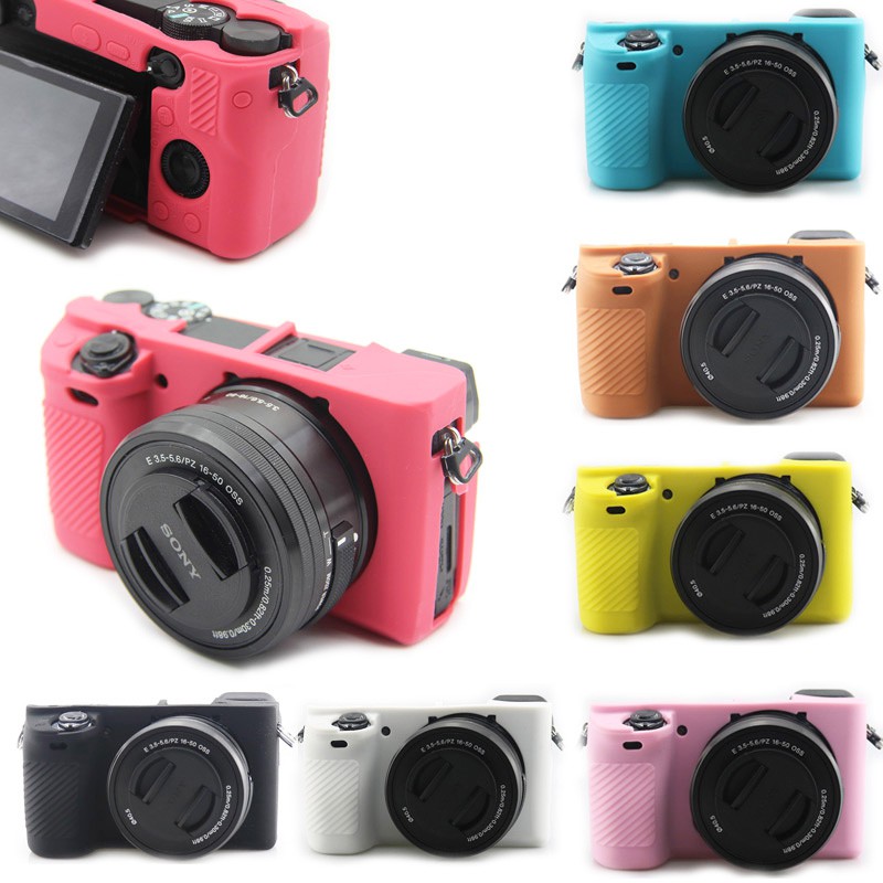 ซิลิโคนป้องกันกล้อง Body Cover Case Protector กระเป๋าผิวสําหรับ Sony A6500 Top
