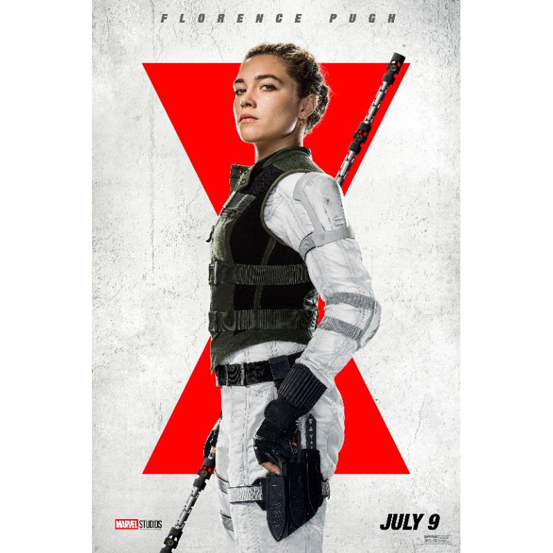 Poster Marvel Black widow yelena belova (ชุดขาว)​