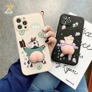 Zymello เคส OPPO A15 A16 A7 A5 A12 A5S A16K A1K A31 A37 A54 A74 A76 A92 A93 A94 A95 A96 F5 F7 F9 F11 F11 Pro เคสโทรศัพท์ซิลิโคนลูกพีชอ่อนนิ่มน่ารัก