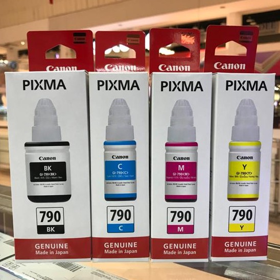 หมึกเติม Canon Ink GI-790 หมึกขวด 4 สี BK/C/M/Y ของแท้ 100%