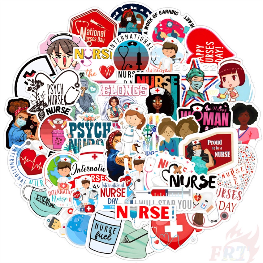 Be Proud For Nurse - International Nurses Day Series 03 Stickers 50Pcs/Set Waterproof DIY Decals Doodle Stickers