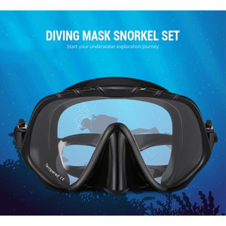 WHale MK1000 แว่นตานิรภัยสำหรับดำน้ำซิลิโคนสำหรับผู้ใหญ่พร้อมด้วยวิสัยทัศน์ที่ดี