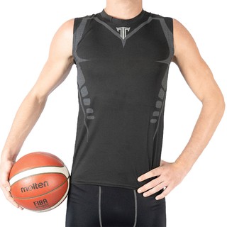 เสื้อรัดกระชับกล้ามเนื้อ แขนกุด สีดำ THATA FREE STYLE (Compression Vest)