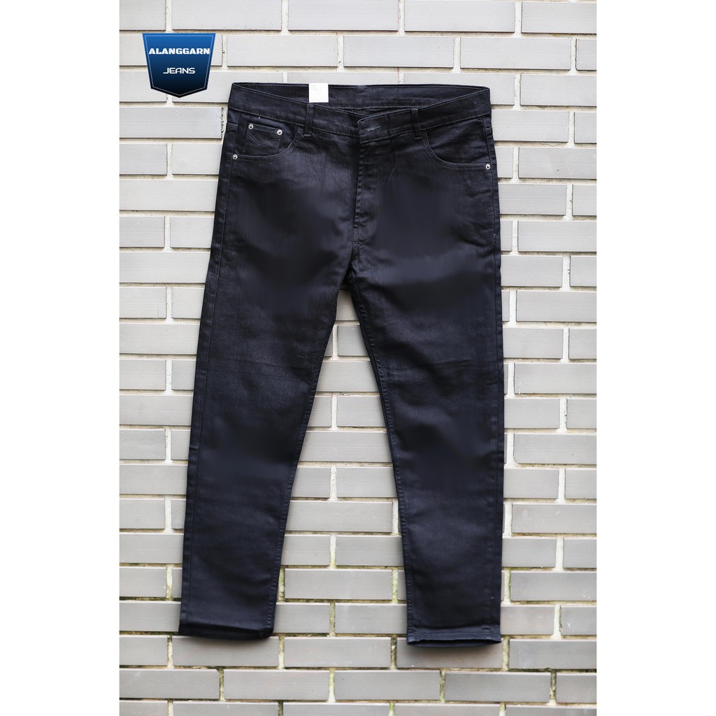 กางเกงยีนส์ชายอ้วน กางเกงยีนส์ชาย กางเกงขาเดฟ 507 JUMBO SIZE28 -44 สีซุปเปอร์แบล๊ค-ผ้ายีนส์ยืด ทรงเดฟ (เป้าซิป)