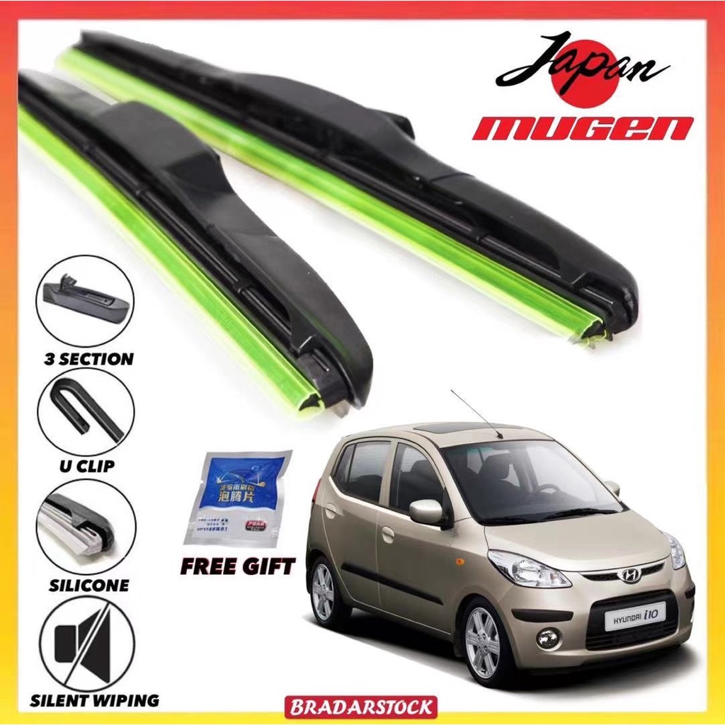 HYUNDAI i10 WIPER Japan Mugen Silicone Wiper i10 MG16 MG22