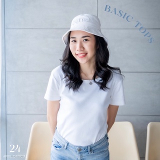 Basic Tops เสื้อยืดคอยูฟรีไซส์ ผ้านุ่มใส่สบาย