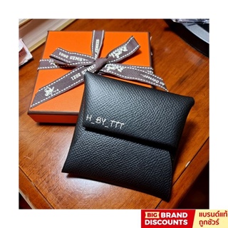 Pro!! H ermes Bastia mini Wallet  Black Epsom กระเป๋าสตางค์ใบสั้น สีดำ หนัง แอปซั่ม ของแท้