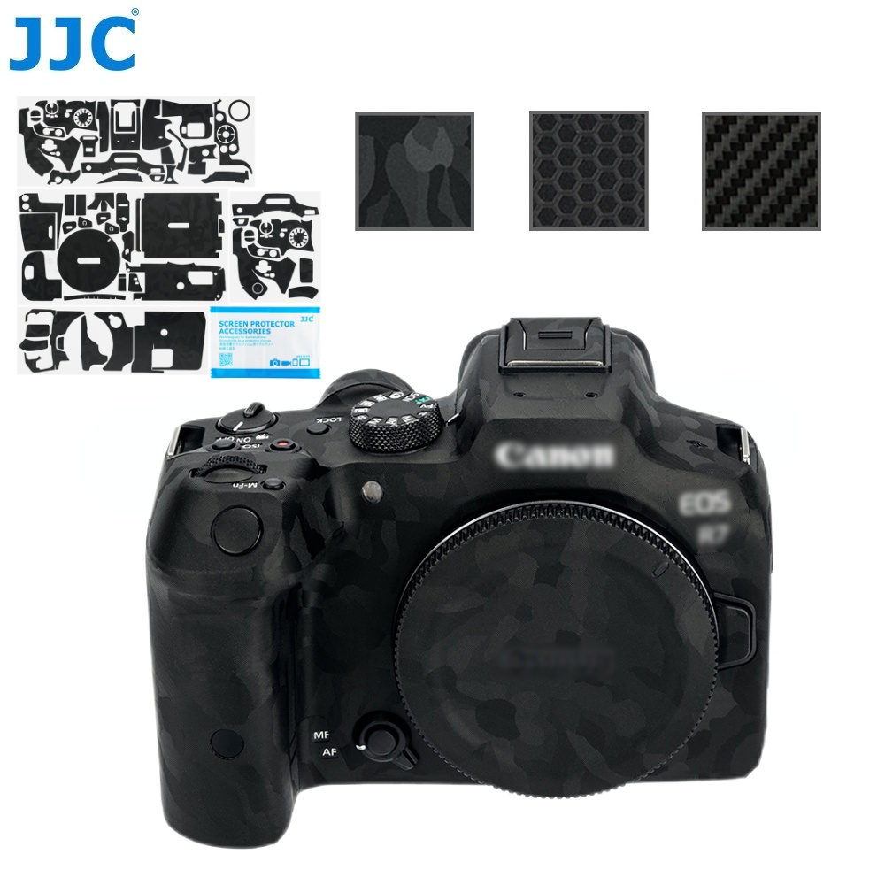 JJC SS-EOSR7 สติกเกอร์ป้องกันกล้องป้องกันรอยขีดข่วนสำหรับ Canon EOS R7, ฟิล์มตกแต่งผิววัสดุ 3M ปราศจากสารตกค้าง