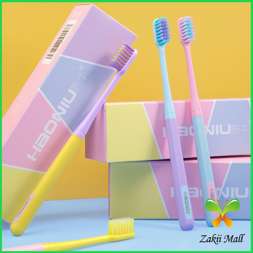 Zakii Mall แปรงสีฟัน สีพาสเทล สไตล์ญี่ปุ่น สวย น่ารัก น่าใช้ พร้อมส่ง ราคาต่อ ชิ้น Ice cream toothbrush