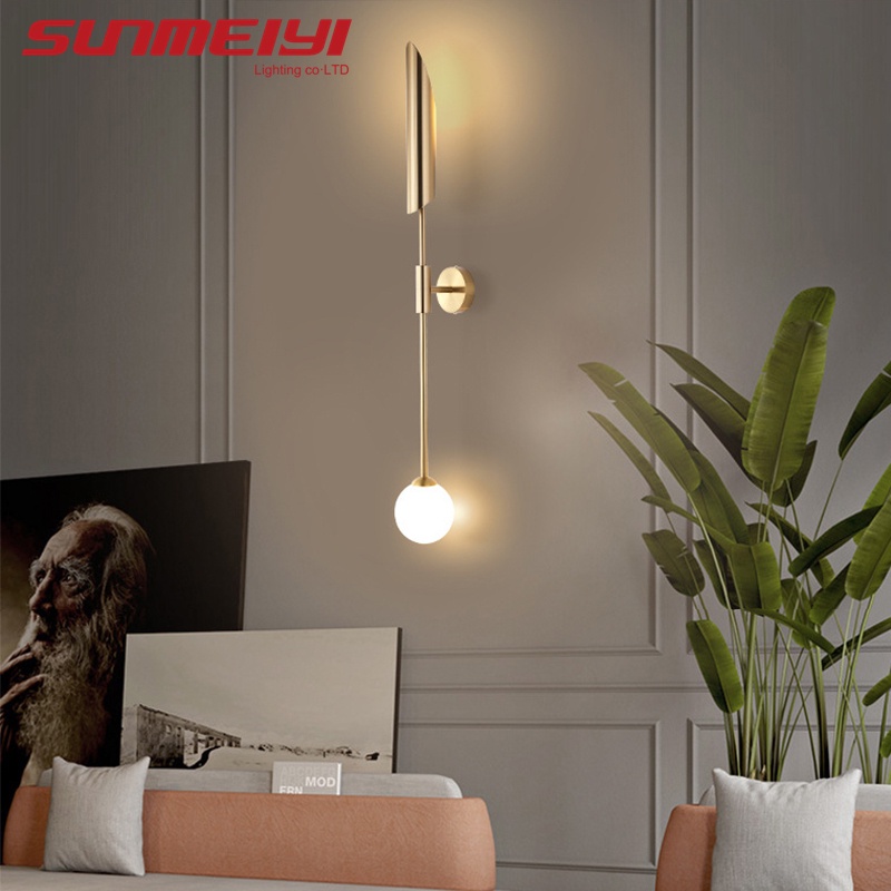 Sunmeiiyi โคมไฟติดผนัง สไตล์โมเดิร์น เรียบง่าย หรูหรา สําหรับตกแต่งห้องนอน โรงแรม ข้างเตียง ทางเดิน ทางเดิน ในร่ม ราคา ถูกที่สุด ดีลบีเคเค แกลเลอรีภาพที่ 4