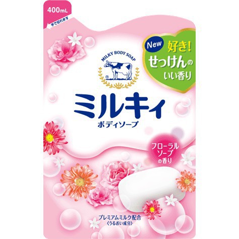 คาวแบรนด์ มิลค์กี้ บอดี้ โซป รีแล็กซ์ ฟลอรัล 400 มล. COW BRAND MILKY BODY SOAP RELAX FLORAL 400 ML R