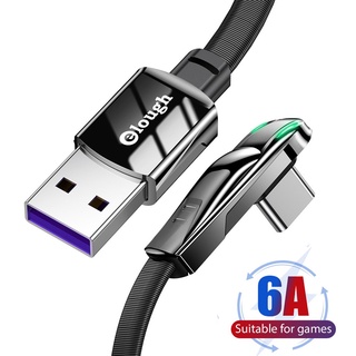 6a USB Type C สายเคเบิล 66W ชาร์จเร็ว 3.0 สายชาร์จ USB-C ชาร์จเร็ว