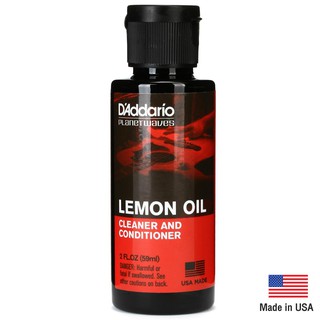 DAddario® Lemon Oil น้ำยาทำความสะอาดเฟร็ตกีตาร์ ขนาด 59 มล. (Guitar Cleaner &amp; Conditioner) ** Made in USA **
