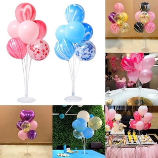 พร้อมส่ง - 1ชุดขาตั้งลูกโป่งพร้อมที่วาง ( 7 Holders ) Belon Stand