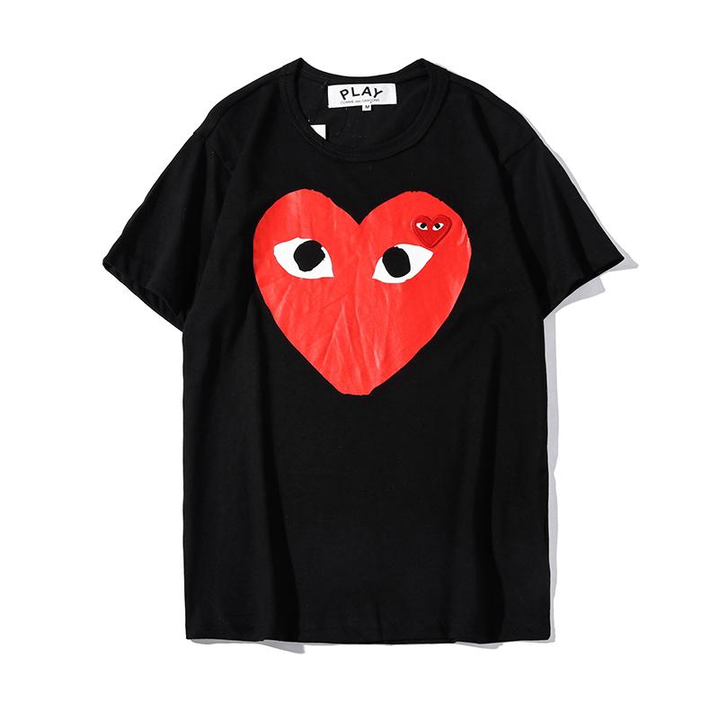 [S-5XL]CDG เสื้อยืดผ้าฝ้ายสำหรับผู้หญิง