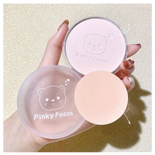 แป้งพัฟฟ์หน้าเนียน PINKY FOCUS  คุมมัน เนื้อละเอียด หน้าสว่างใสธรรมชาติ มีทั้งหมด 3โทนสีให้เลือก