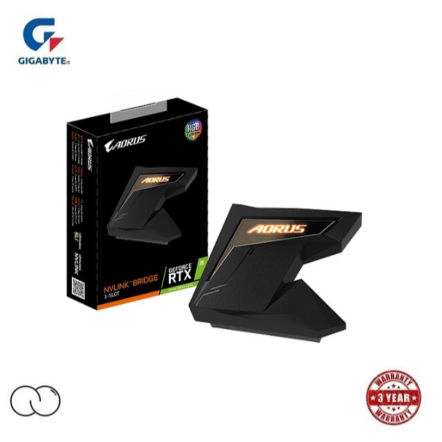 GIGABYTE AORUS RGB NVLINK BRIDGE / NVIDIA GEFORCE SLI / 4 ช่อง / GPU / GC-A2WAYNVLINKL RGB