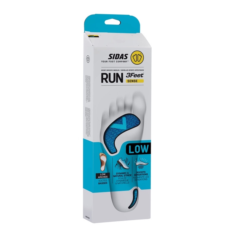 SIDAS 3Feet® RUN Sense LOW แผ่น Insole นักวิ่ง 'เท้าแบน'