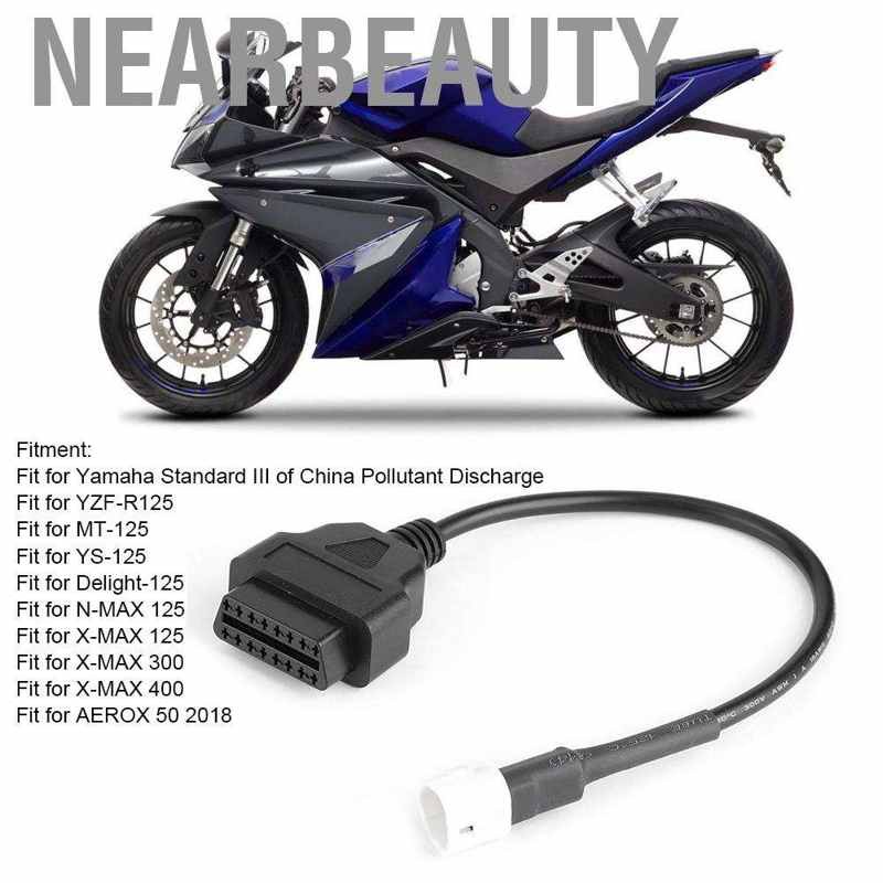 Nearbeauty1 YAMAHA3 Pin To Obd 2 Fault Code ส่วนประกอบรถจักรยานยนต์ใน Yamaha X - Max N Mt 125
