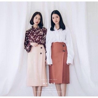 กระโปรงสี sand MYLAR SIZE L เอว 28” สะโพก 39”
