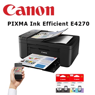 CANON PIXMA E4270 เครื่องพิมพ์ไร้สาย ALL-IN-ONE ขนาดกะทัดรัดมาพร้อมแฟกซ์และการพิมพ์สองหน้าแบบอัตโนมัติ