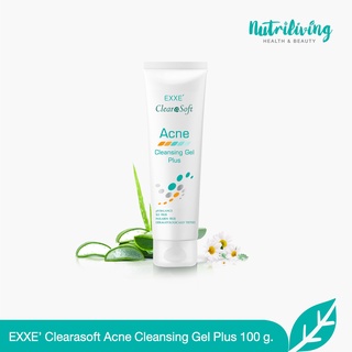 Exxe Clearasoft Acne Cleansing Gel Plus 100 g. เจลล้างหน้า ทำความสะอาดอย่างล้ำลึก สูตรอ่อนโยน ไม่มีฟอง