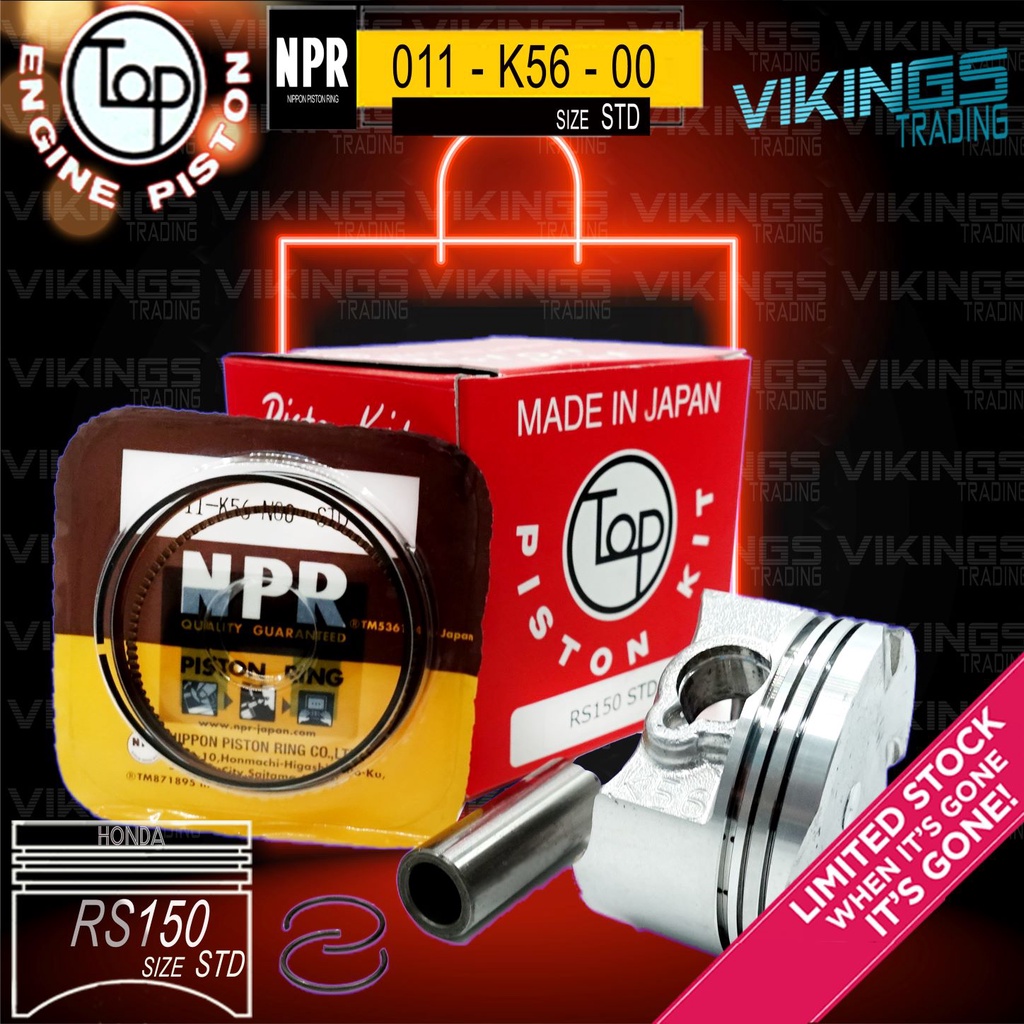 RS RS RS150 JAPAN TOP PISTON + NPR RING KIT SET HONDA
