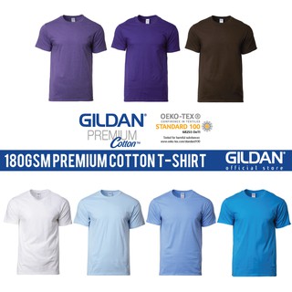 Gildan เสื้อยืด คอกลม ผ้าฝ้าย พรีเมี่ยม สําหรับผู้ชาย ผู้หญิง 76000 Group F