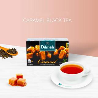 Dilmah Ceylon Caramel Flavoured Black Tea 20 Bags Toffee Caramel ประเทศศรีลังกา รสคาราเมล ชาดำ ทอฟฟี่ กาละแม คล้ายผมไม้