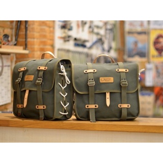 OSTRICH DLX sidebag กระเป๋าข้างทัวร์ริ่งงานญี่ปุ่น สีเขียว