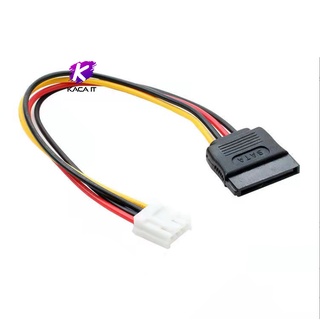 Floppy FDD 4-Pin Female to SATA 15-Pin Female HDD Power Supply Cable ...