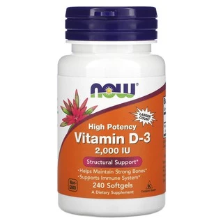 Vitamin D3 1,000–10,000IU | กระดูกแข็ง เสริมภูมิ | Now Foods | 120/180/240 เม็ด | แท้พร้อมส่ง